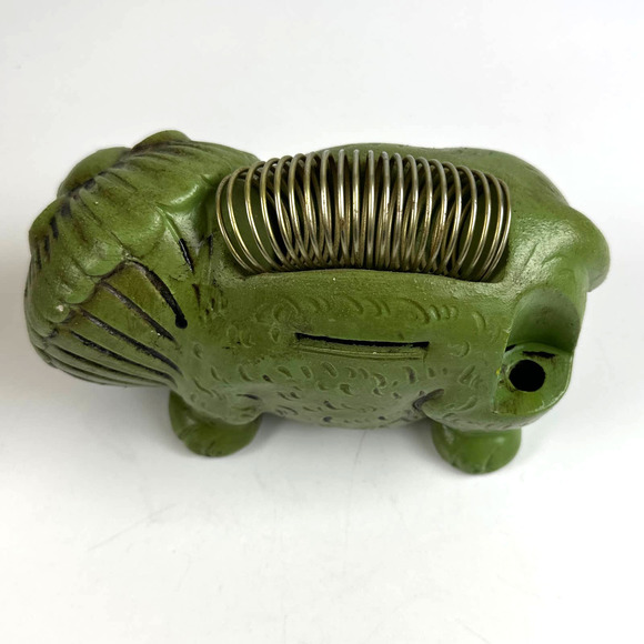 1970's Lion Bank, Pen And Note Holder Neon Black Light Glowy Pink Green Yellow - Picture 7 of 13